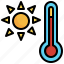 heat, temperature, thermometer, weather, sun, fahrenheit, celsius, degree 