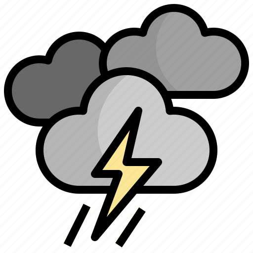 Lightning, weather, storm, forecast, cloud, thunderstorm, meteorology icon - Download on Iconfinder