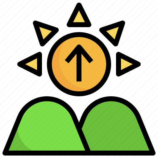 Sunrise, weather, up, arrow, sun, water, landscape icon - Download on Iconfinder