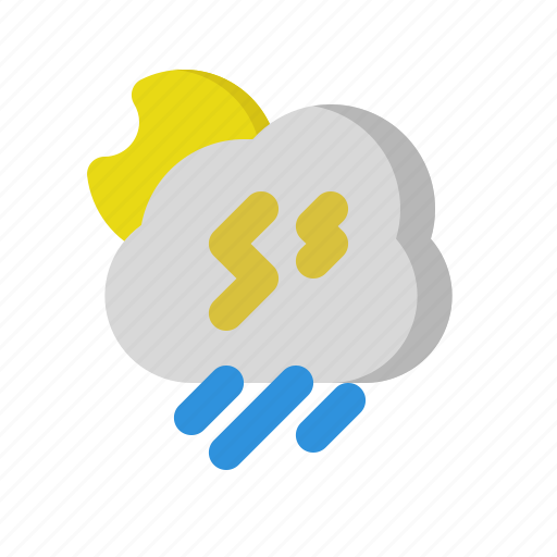 Cloud, heavy, night, rain, storm, weather icon - Download on Iconfinder
