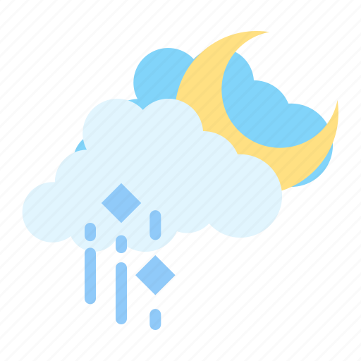 Climate, cloud, forecast, hail, night, sky, weather icon - Download on Iconfinder