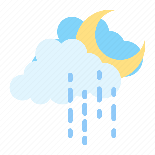 Climate, cloud, forecast, night, rainy, sky, weather icon - Download on Iconfinder