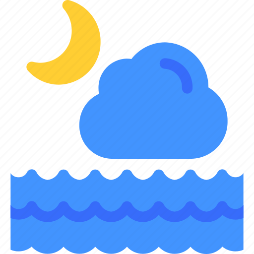 Cloud, crescent, moon, weather, night icon - Download on Iconfinder