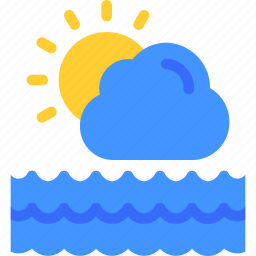 Cloud, sea, weather, sun icon - Download on Iconfinder