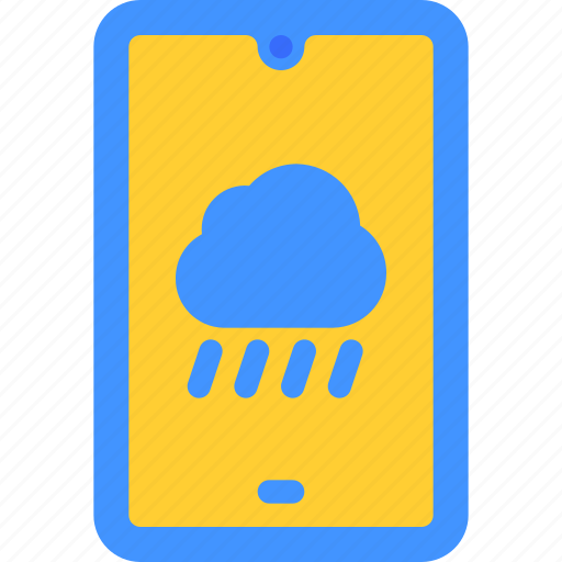 Smartphone, weather, cloud, rain, forecast icon - Download on Iconfinder