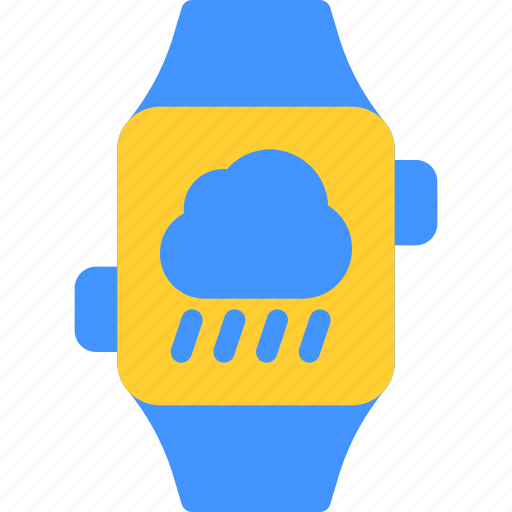 Smartwatch, weather, cloud, rain, wristwatch icon - Download on Iconfinder