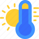 thermometer, temperature, sun, climate, warm