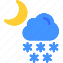 weather, cloud, night, snow, cold