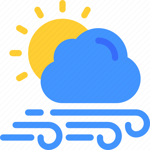 Weather, cloud, sun, wind, cloudy icon - Download on Iconfinder