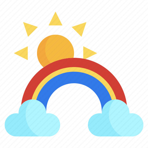 Clear, weather, rainbow, sun, cloud, meteorology, forecast icon - Download on Iconfinder