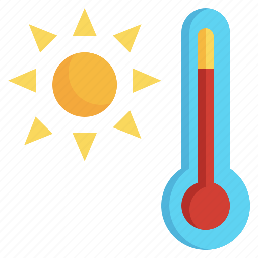 Heat, temperature, thermometer, weather, sun, fahrenheit, celsius icon - Download on Iconfinder