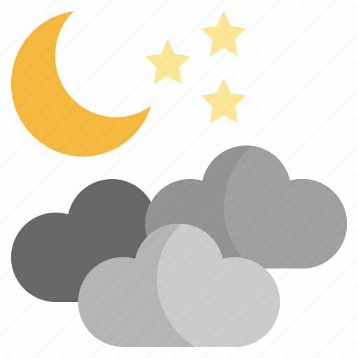 Nigth, cloud, moon, weather, star, meteorology, forecast icon - Download on Iconfinder