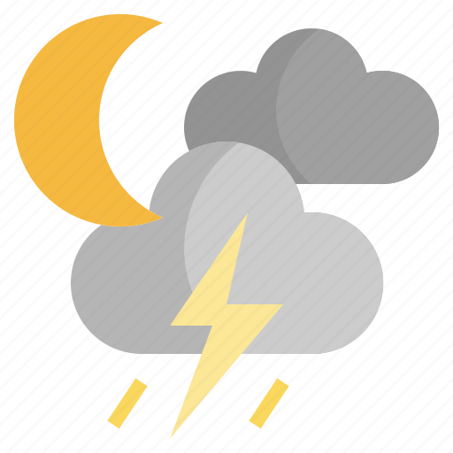 Windy, nigth, cloud, moon, weather, meteorology, forecast icon - Download on Iconfinder
