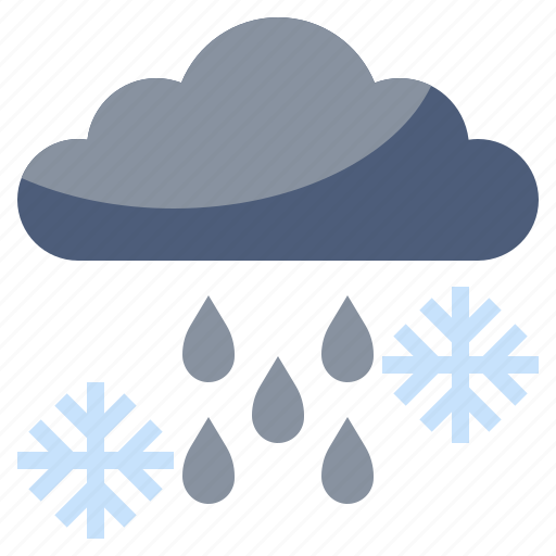 Cold, meteorology, nature, rain, sleeting, storm, weather icon - Download on Iconfinder