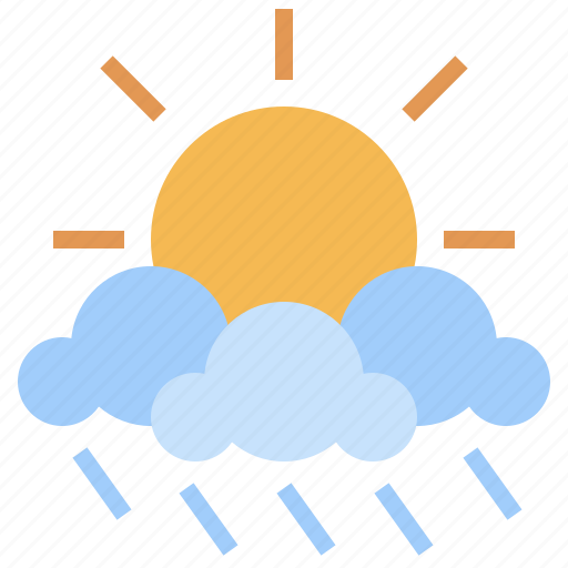 Cloudy, meteorology, nature, rain, storm, sun, weather icon - Download on Iconfinder