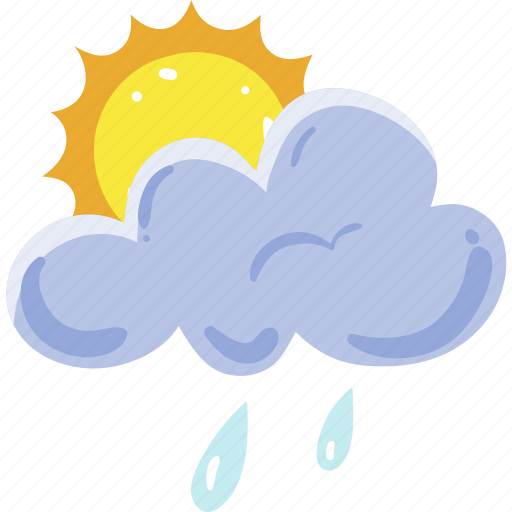 Drops, rain, scattered, sun, weather icon - Download on Iconfinder