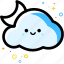 weather, cloud, moon, forecast, night 