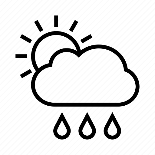 Weather, sun, cloud, rain, drops icon - Download on Iconfinder