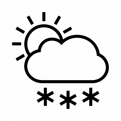 Weather, sun, cloud, snow, snowflakes icon - Download on Iconfinder