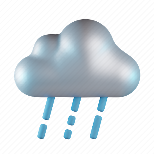 Rain, cloud, rainy, forecast, weather 3D illustration - Download on Iconfinder