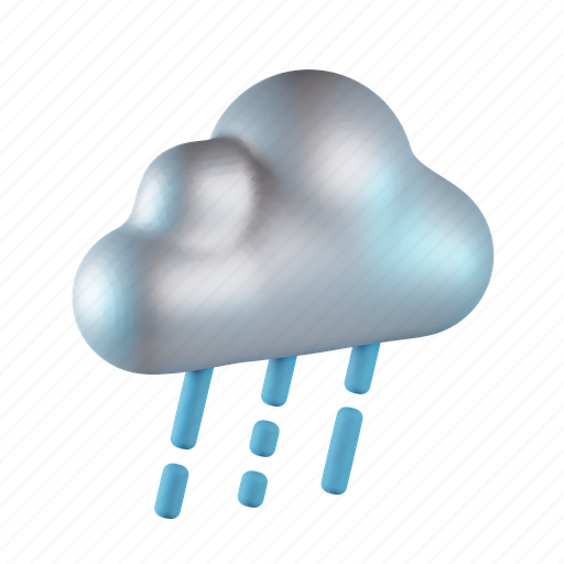 Rain, rainy, cloud, forecast, weather 3D illustration - Download on Iconfinder