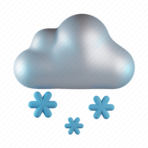 Snowy, winter, snow, cloud, weather, forecast 3D illustration - Download on Iconfinder
