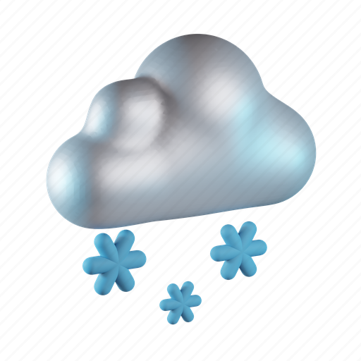 Snowy, cloud, winter, weather, forecast 3D illustration - Download on Iconfinder