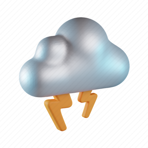 Storm, lightning, forecast, thunder, weather, thunderstorm 3D illustration - Download on Iconfinder
