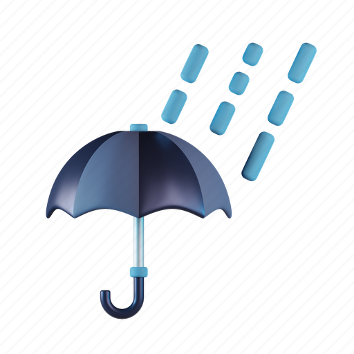 Umbrella, rain, protection, shield, safety, weather 3D illustration - Download on Iconfinder