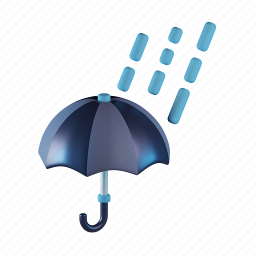 Umbrella, rain, protection, shield, weather 3D illustration - Download on Iconfinder