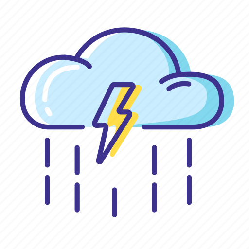 Cloud, lightning, rain, thunderstorm, weather icon - Download on Iconfinder