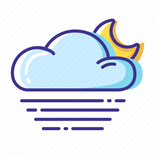 Cloud, fog, moon, weather icon - Download on Iconfinder