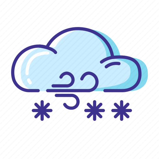 Cloud, snow, weather, wind icon - Download on Iconfinder