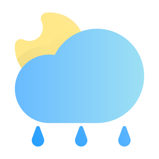 Rain, night, moon, cloud, weather, forecast, climate icon - Free download