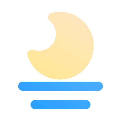 Moonrise, moon, night, crescent, weather, forecast, climate icon - Free download