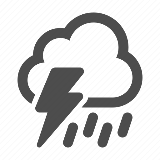 Weather, rain, raining, storm, lightning, cloud icon - Download on Iconfinder