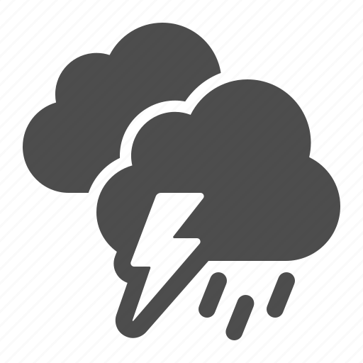 Weather, cloud, rain, raining, storm, lightning icon - Download on Iconfinder