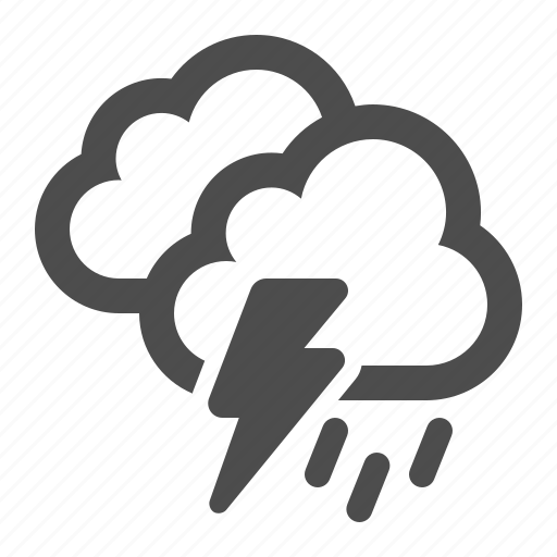 Weather, cloud, clouds, storm, rain, raining, lightning icon - Download on Iconfinder