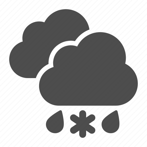 Weather, cloud, sleet, freezing rain, raining icon - Download on Iconfinder