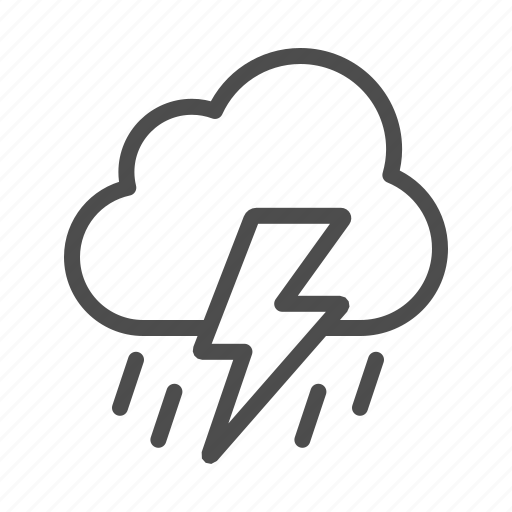 Storm, lightning, rain, raining, cloud, weather icon - Download on Iconfinder