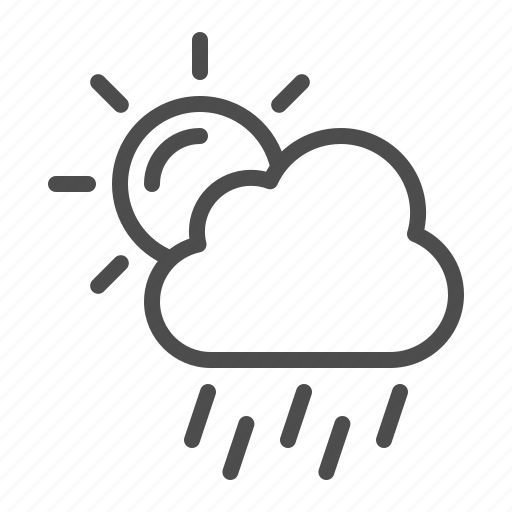 Weather, raining, rain, cloud, sun icon - Download on Iconfinder