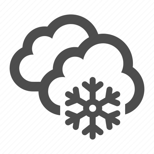 Weather, cloud, clouds, snow, snowflake, snowing, winter icon - Download on Iconfinder