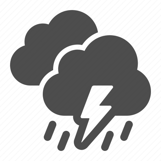 Weather, storm, rain, raining, thunder, lightning, clouds icon - Download on Iconfinder
