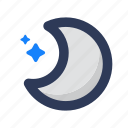 moon, star, night, sky, space, weather, forecast, climate