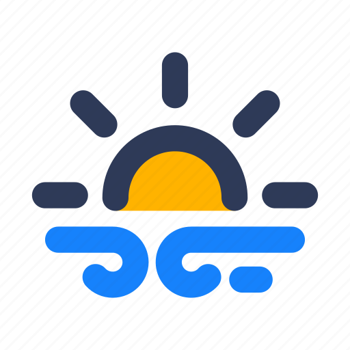 Sun, wind, windy, rain, storm, weather, forecast icon - Download on Iconfinder