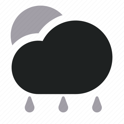 Rain, rainy, cloud, night, moon, sleep, thunder icon - Download on Iconfinder