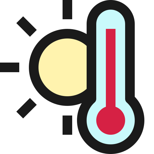 Weather, day, termometer, hot icon - Free download