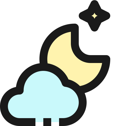 Weather, night, cloud, cloudy, sky icon - Free download