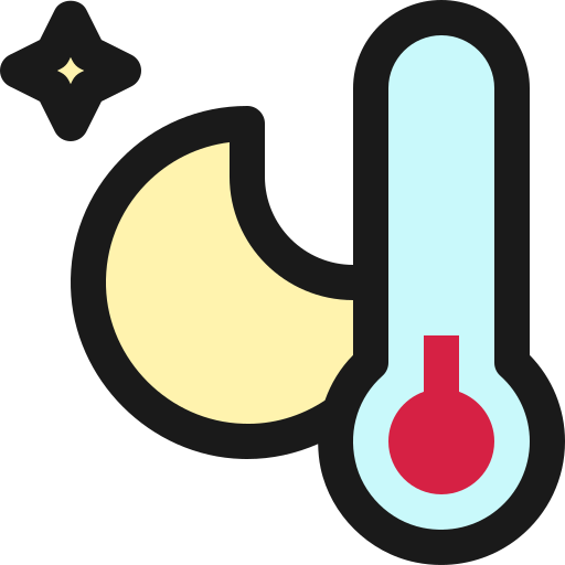 Weather, night, termometer, cold icon - Free download