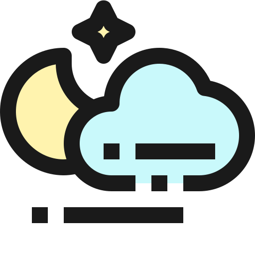 Weather, night, wind, breeze, cloud icon - Free download